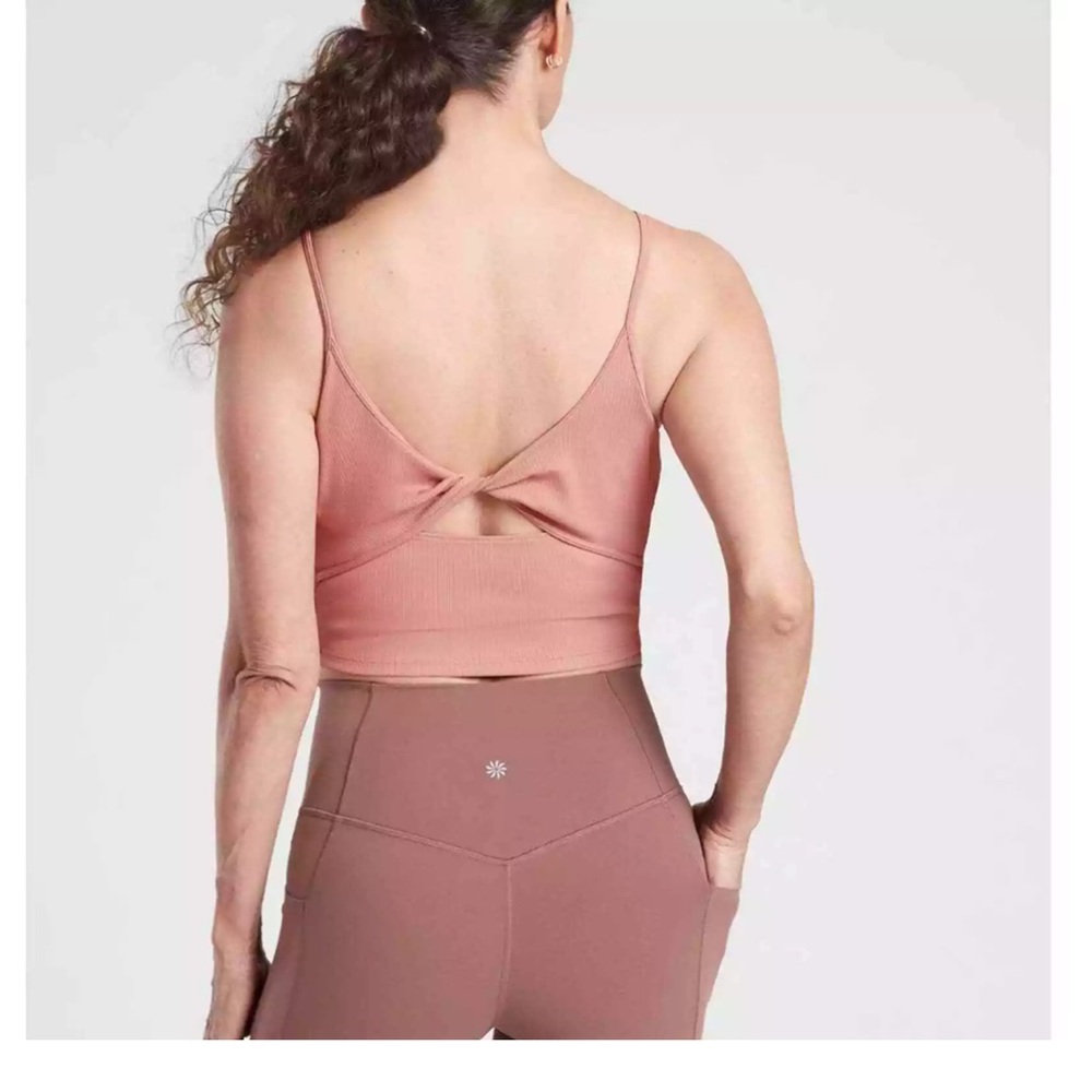 Athwleta Powervita Ribbed Twist back Tank Top